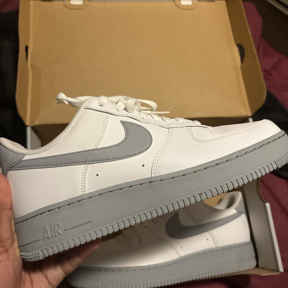 Nike White and Gray Athletic Shoes